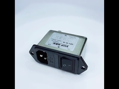 60~90dB IEC EMI 필터 AC 250V 10A 로우 패스 금속 150K-30MHZ