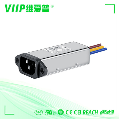 주문 전선 1500VDC와 3A 60Hz 교류 전력선 IEC 이엠아이 필터 남자 소켓 online manufacture