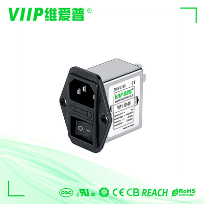 주문 시험 장비 단일의 휴즈를 위한 94v-0 IEC320 소켓 전원 라인 이엠아이 필터 online manufacture