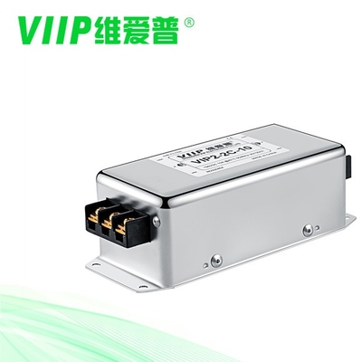 2250VDC 또는 2000VAC에 기초를 두기 위해 3개 단계 이엠아이 필터 삽입 손실 60~90dB 라인을 금속을 입히세요